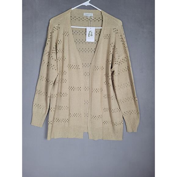 Womens Long Sleeve Cardigan Knit Crochet Shawl Lightweight Cardigan Medium - Picture 2 of 7